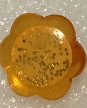 Liten söt knapp 13 mm i diameter Glittrande plast  orange