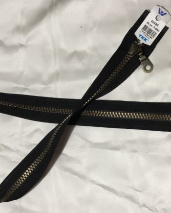 Delbart svart blixtlås 85 cm