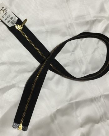 Delbart svart blixtlås 55 cm
