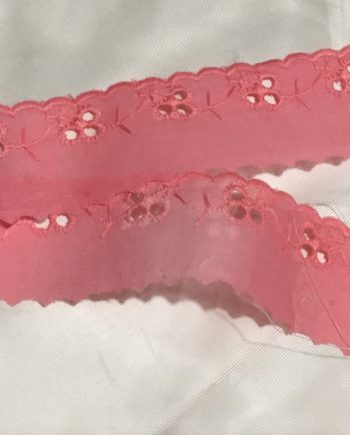 Dekorband bomull bård rosa