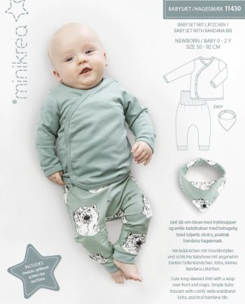 Mönster - Bebis-Set med bandana