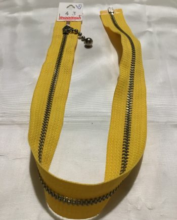Delbart gult blixtlås 43 cm