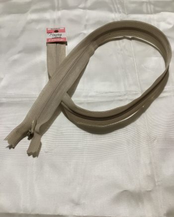osynligt blixtlås 55 cm beige