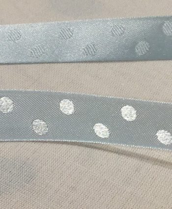 Dekorband satin Polka dots 15 mm