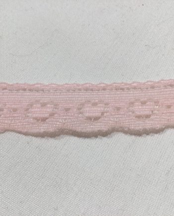 Rosa resårspets för underkläder/kläder