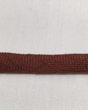 Dubbelvikt bomullsband/kantband i brunt 13 mm/26 mm