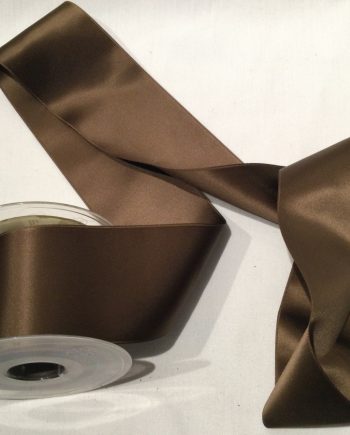 Brunt Dubbelsidigt Sidenband 100% polyester 70 mm