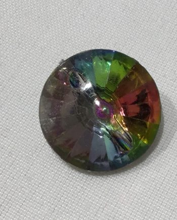 "crystal" knapp med ögla Fasetterad flerfärgad 20 mm