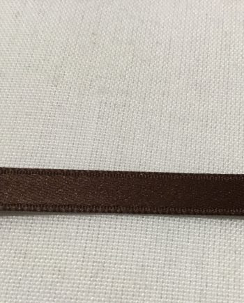 Brunt Dubbelsidigt sidenband 100 % polyester 6 mm