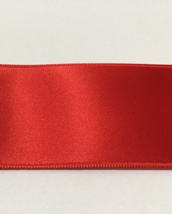 Rött Dubbelsidigt Sidenband 100% polyester 40 mm