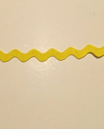 Zick-zack band i varmt gul 18 mm