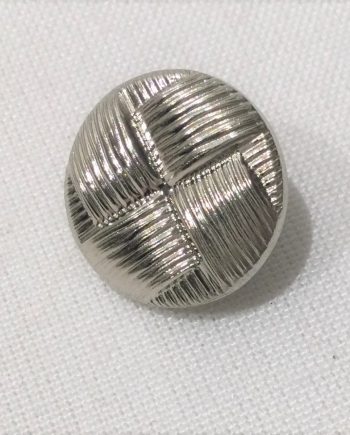 Silverfärgad lättmetallknapp med ögla 15 mm