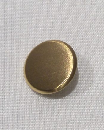Blank guldfärgad knapp med ögla 15 mm