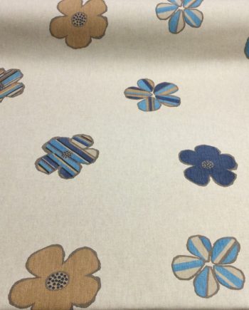 Naturfärgat/gråbrunt tyg "Jeans flowers"