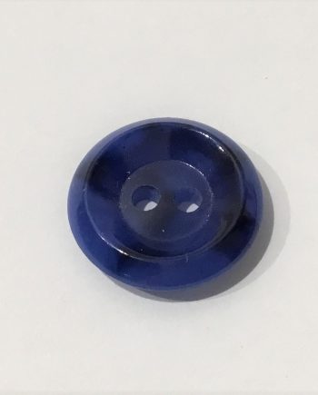 Blå och svart knapp med 2 hål 13 mm
