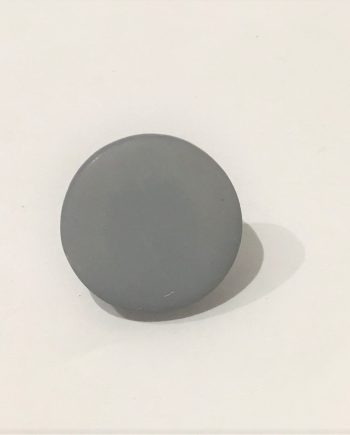 Ljusgrå frostad knapp med ögla 13 mm