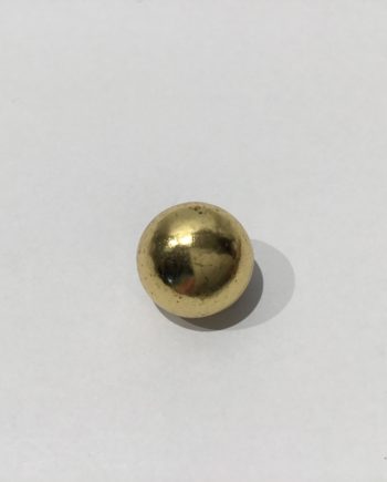 Bullig guldfärgad metallknapp med ögla 13 mm