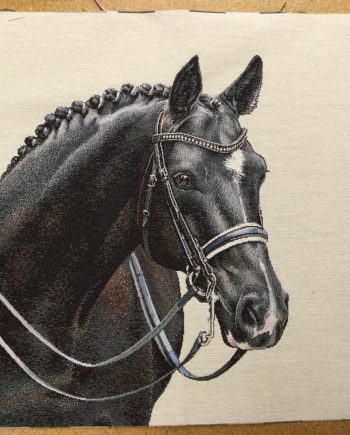 Tygrapport Gobeläng Black horse