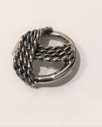 Antiksilverfärgat  metallpänne  Chains