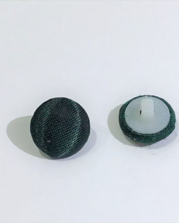 Grön klädd knapp med ögla 12 mm