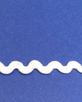 Zick-zack band vitt 13 mm