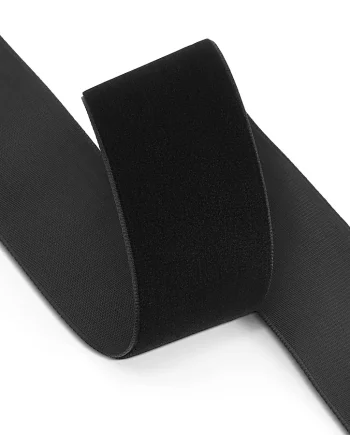 Svart elastiskt sammetsband 30 mm