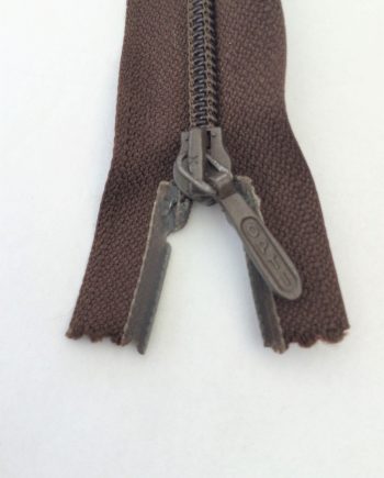 Ej delbart blixtlås OPTI Brunt 24 cm