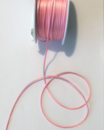Sidenband "råttsvans" Rosa 2 mm