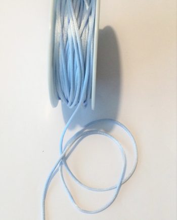 Sidenband "råttsvans" ljusblå 2 mm