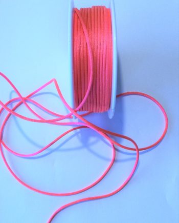 Sidenband "råttsvans" Neon-rosa 2 mm