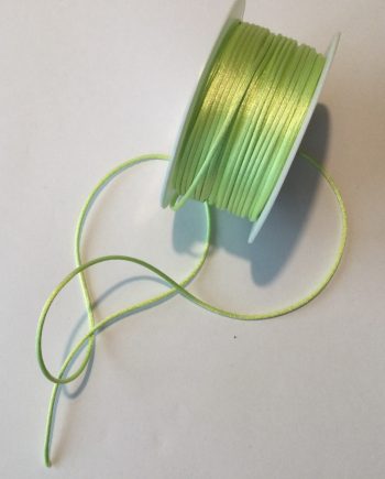 Sidenband "råttsvans" Neongrön 2 mm