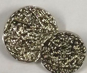 Blänkande Silverfärgad knapp med ögla Lux 20 mm