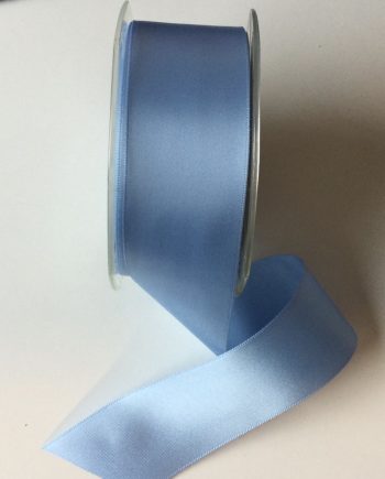 Ljusblått Dubbelsidigt Satinband 100% polyester 36 mm