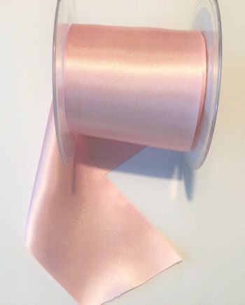 Rosa Dubbelsidigt Sidenband 100% polyester 70 mm