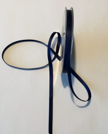 Sidenband "spaghetti" 100% polyester Marinblå 3 mm