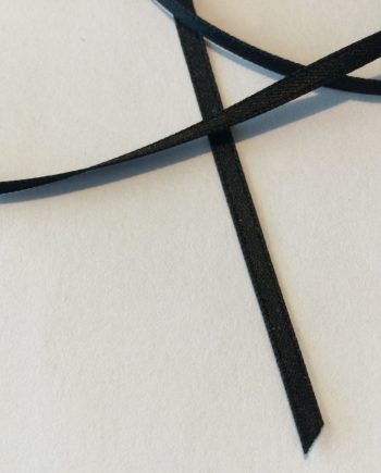 Sidenband "spaghetti" 100% polyester Svart 3 mm