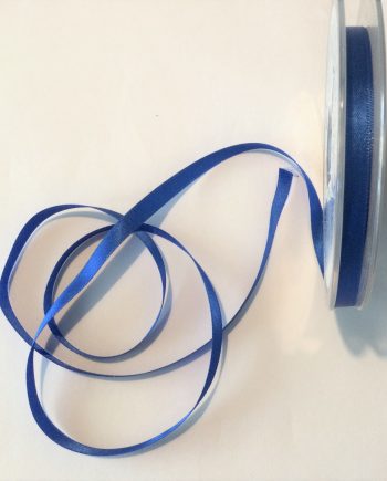 Kungsblått Dobleface Satinband 100% polyester  7 mm