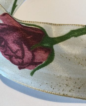 Formbart Dekorband Burgundy Rose 40 mm
