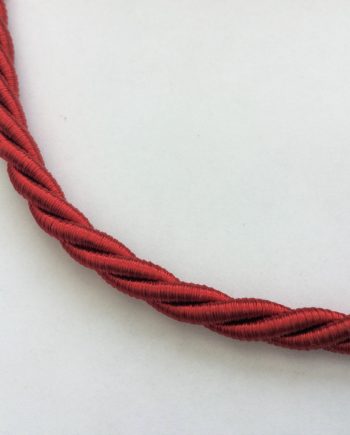 Tvinnat möbelband Julrött 5 mm