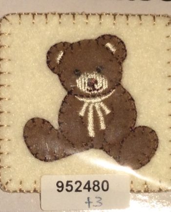 Påstrykbart Märke Brun  Nalle