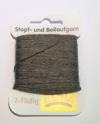 Stoppgarn Mörkbrun melerad Ull  20 m