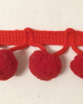 Pom-Pom-band Bollfrans röd 20 mm