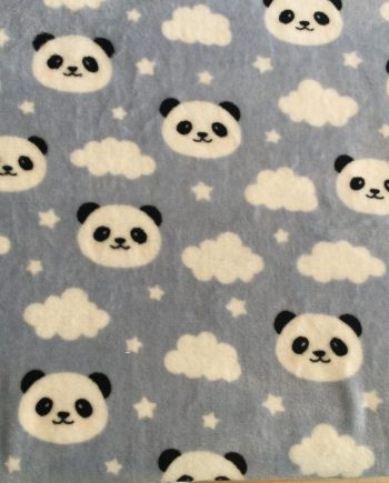 Fleece Panda Ljusblå