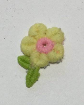Applikation Tygmärke Blomma Gul Att sy på 3-pack