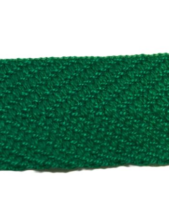 Äppelgrönt kyprat bomullsband 20 mm