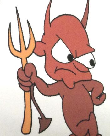 Applikation Tygmärke Devil Treudd