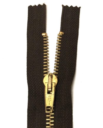Ej delbart blixtlås mörkbrun 17 cm