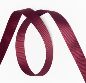 Vinrött Dubbelsidigt satinband "Spaghetti" 3 mm