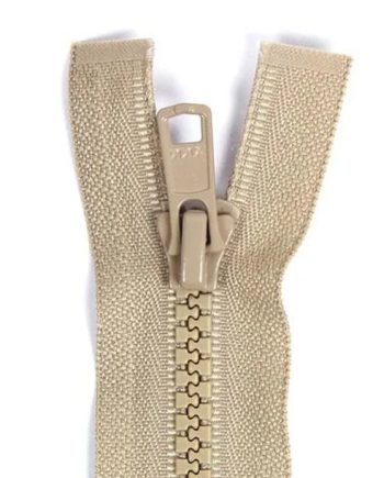 Delbart beige blixtlås 52 cm