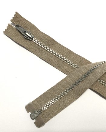 Beige delbart blixtlås 60 cm